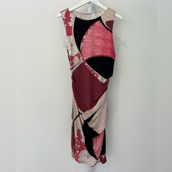 EMILIO PUCCI RED MULTI PRINT DRESS IT 46 / US 12 NWTS! - Picture 4 of 17